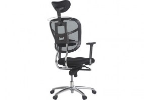 Cadeira-Presidente-giratória-telada-BLM-5008 P-Blume-Office-costas-preta-HS-Móveis